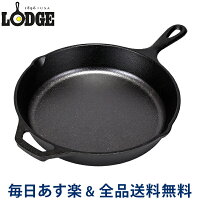 [全品送料無料] ロッジ Lodge ロジック スキレット 10-1/4インチ (約26cm) バッファロー IH対応 フライパン L8SK3BN Pro Logic Cast Iron Skillet with Buffalo アウトドアの画像