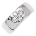 【スーパーSALE限定 79200円⇒15%OFF67320円に!】ダイヤモンド 0.250カラット リング/指輪 18金ホワイトゴールド K18WG 鏡面にきらめくクロスダイヤ /白・透明(ホワイト)/【中古】/届5/ギフト/1点もの