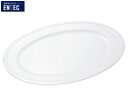 エンテック／ENTEC　給食用食器　小判皿　24吋　ホワイト　PW-13　（日本製・国産・メラミン食器・給食食器・千羽鶴印・楕円皿）