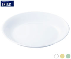 エンテック／ENTEC　給食用食器　深皿　中　No.49B　（日本製・国産・メラミン食器・給食食器・千羽鶴印・洋皿）