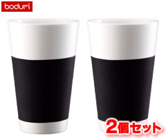 ボダム／bodum　キャンティーン　ダブルウォールマグ（2個セット・磁器）　350cc　10110-01　（ブラック）　[n]