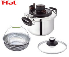 ティファール／T-fal　両手圧力鍋　クリプソメイユール　4リットル　（電磁調理器対応・IH対応・白米約4合炊き）【送料無料】低圧／高圧の調整が手元でセット可能！開閉ボタンは押すだけの簡単操作！IH電磁調理器対応！ティファール　圧力鍋　クリプソメイユール　4.0L