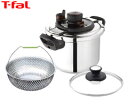 ティファール／T-fal　両手圧力鍋　クリプソ　メイユール　6リットル　（電磁調理器対応・IH対応・白米約6合炊き）【送料無料】低圧／高圧の調整が手元でセット可能！開閉ボタンは押すだけの簡単操作！IH電磁調理器対応！ティファール　圧力鍋　クリプソメイユール　6.0L