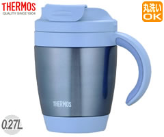 サーモス／THERMOS　真空断熱マグ　JCV-270　ブルー　（マグカップ）　【楽ギフ_包装】【楽ギフ_包装選択】【楽ギフ_のし】【楽ギフ_のし宛書】【楽ギフ_メッセ入力】【あす楽対応_関東】【あす楽対応_甲信越】【あす楽対応_北陸】60分たってもぬるくならない！アツアツHotがずっ〜とずっ〜と持続するマグカップ！サーモス　真空断熱マグJCV-270　ブルー