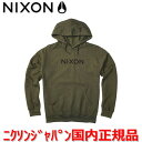 【国内正規品】NIXON ニクソン パーカー トレーナー メンズ レディース Wordmark Pullover ワードマークプルオーバー カーキ S2751-1085