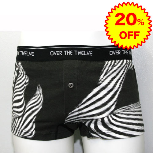 【セール20％OFF】OVER THE TWELVE／Lady Border トランクス (ブラック)オーバーザトゥエルブ【テイストセクシー】【正規品】ボクサーパンツ誕生日 プレゼント ギフト ラッピング 無料＾＾2012夏物【RCPmara1207】