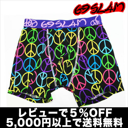 【2枚で送料無料】69SLAM／M PEACE Black XSサイズはレディースOKサーフ系ロックスラム【正規品】ボクサーパンツ誕生日 プレゼント ギフト ラッピング 無料＾＾2012夏物【RCPmara1207】