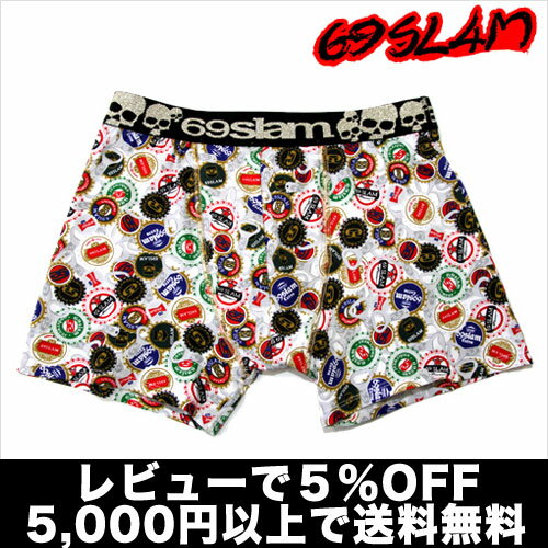 【2枚で送料無料】69SLAM／BEER CAPS C XSはレディースOKサーフ系ロックスラム【楽ギフ_包装選択】【あす楽】【正規品】ボクサーパンツ誕生日 プレゼント ギフト ラッピング 無料＾＾2012夏物【RCPmara1207】【マラソン201207_ファッション】【ラッピング無料】【メール便対応】【即日発送】 セール SALE ％OFF かっこいい かわいい 派手 ワイルド セクシー おしゃれ、上品でセレブなボクサーパンツ