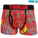 送料無料 TORIO トリオ ボクサーパンツ トリオ プリズン RED レッド 前開きボクサーパンツ メンズ ブランド 正規品 下着 パンツ インナー ローライズ 誕生日 プレゼント ギフト ラッピング 無料 ^^ 父の日ギフト ペアギフト ll 彼氏 父 男性 旦那 大人