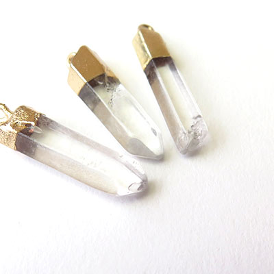 【アクセサリーパーツ】天然石クリスタルチャームハンドメイド/DIY金具材料素材チャーム天然石クリスタル