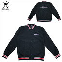 KINGSIZE ナイロン ジャケット EASY SKANIKING LIGHT STADIUM JACKET KSAW17-T10 BLK ブラック 【 2017 キングサイズ ジャケット / メンズ アウター / 薄手 / スタジャン / レゲエ / B系 / スケーター / あす楽 】