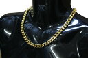 チェーンネックレス C GLD 太め 10mm×50cm 【 ストリート / チョーカー / 喜平 / B系 / オラオラ / ギャング / レゲエ / HIPHOP / ヒップホップ / メンズ / EXILE 好きに / エグザイル 風 / メール便可 / あす楽 】