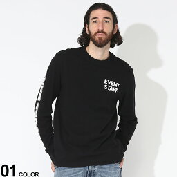 DIESEL (<strong>ディーゼル</strong>) バックプリント クルーネック 長袖 Tシャツブランド メンズ 男性 トップス Tシャツ 長袖 ロンT DSA110880EFAN