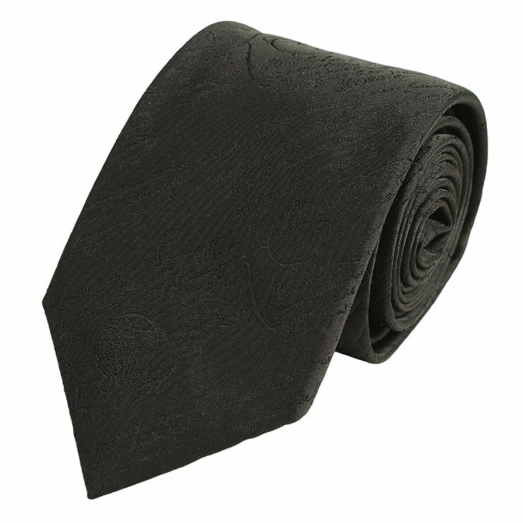 【クーポン利用で10%OFF】ベルルッティ ネクタイ メンズ BERLUTI 総柄 スクリット シルク ネクタイ BRT29TJ01 ブランド ビジネス 結婚式 二次会 ブラック プレゼント ギフト