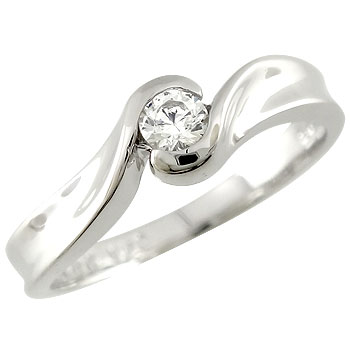 エンゲージリング 婚約指輪 ダイヤモンド リング 一粒ダイヤ ダイヤ0.10ct 指輪 ホワイトゴールドk18 【3週間】