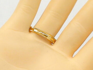 ピンクゴールドk18 ダイヤカット加工 ペアリング 結婚指輪 ピンキーリングにおすすめ K18pg 指輪【送料無料】