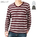 【メンズ】MOSSIMO(モッシモ)オニスラブボーダーVネックTシャツ7174-1710M