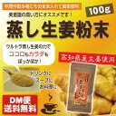 【DM便送料無料】蒸し生姜 高知県産 100g 蒸ししょうが 粉末 国産 しょうがパウダー 蒸しショウガ 蒸ししょうが粉末 ショウガオール