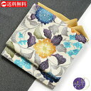 召しませ花 京袋帯 正絹 染 - 【 限定 】さらさ花(イエ...