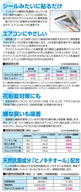 エアコン用抗菌フィルタークリーンフィルター257二枚組