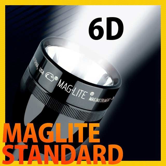 MAGLITE(マグライト) STANDARD (スタンダードマグライト) 6CELL 6D (6セルD) [単一電池用] 【防水懐中電灯/フラッシュライト】【マグライトト・MAG-LITE】