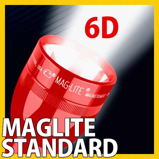 MAGLITE(マグライト) STANDARD (スタンダードマグライト) 6CELL 6D (5セルD) [単一電池用] 【防水懐中電灯/フラッシュライト】【マグライトト・MAG-LITE】