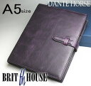 BRIT HOUSE　ブリットハウス　パープル　馬革　システム手帳　A5味のある馬革製手帳。シックな紫色のシステム手帳。