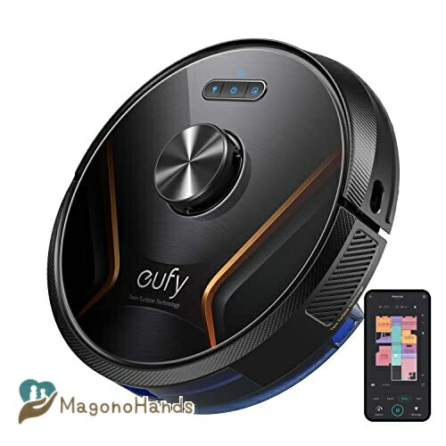 Anker Eufy (ユーフィ) RoboVac X8 Hybrid （ロボット掃除機）【水拭き両用 / 世界初デュアルタービン搭載 強力吸引 / AIマッピング 掃除経路確認 / アプリ操作 / 落下・衝突防止 / 静音設計 / 自動充