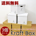 【送料無料】カラーボックス用ボックスタイプ クラフトボックス 3個セット 引っ越し ダンボール おしゃれ 収納ボックス 収納BOX 箱 収納ボックス 収納 収納用品【RCP】【10P201606】