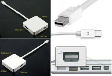 送料無料 Mini DisplayPort/Thunderbolt to HDMI/DVI/DisplayPort 変換アダプタ Mini DP-DVI(24+1)ピン/DP/HDMI 1080P For Apple Macbook/Macbook Pro/iMac/Macbook Air/Mac Mini/ Microsoft Surface pro 1 2 3/ Thinkpad Carbon X1 seriesなど対応