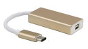 送料無料 USB C - Mini DisplayPort 変換アダプタ USB 3.1 Type C to Mini DisplayPort 音声サポート オス—メス for MacBook 12inch、ChromeBook Pixel(ゴールド、シルバー)2色選択