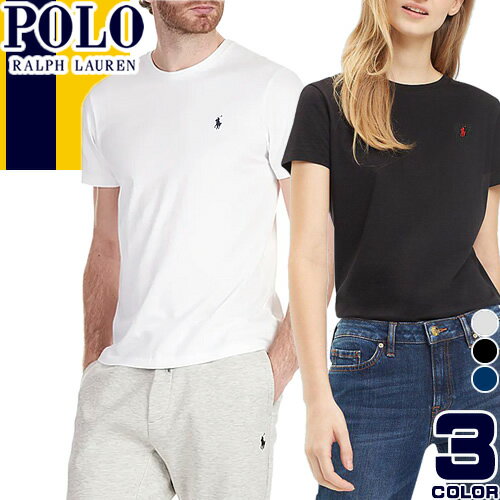 ＼6日間限定／【7,700円→4,470円】5/16 11___59まで！ポロ <strong>ラルフローレン</strong> POLO RALPH LAUREN Tシャツ 半袖 クルーネック 丸首 メンズ レディース ロゴ 刺繍 おしゃれ ワンポイント 綿100% ブランド 白 黒 ホワイト ブラック ネイビー [ゆうパケ発送]