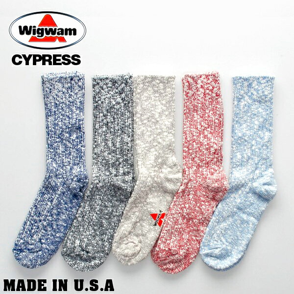 4足購入で送料無料 WIGWAM 【ウィグワム】 F3034 サイプレスアメリカ製 ミックスソックス 靴下 【CYPRESS】 Mサイズ（23cm〜27.5cm対応）