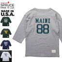 MAYO SPRUCE フットボール Tシャツ メンズ ≪送料無料＆即納≫ 2012年春夏新作 ズッシリとしたアメリカンコットンを使用、着た瞬間に分かる確かな違い。フットボールTシャツ