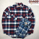 送料無料 CAMCO 【カムコ】 長袖 インディゴ チェック...