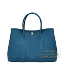 エルメス ガーデンパーティTPM ブルーウートルメール カントリー シルバー金具 HERMES Garden Party bag TPM Blue outremer Country leather Silver hardware