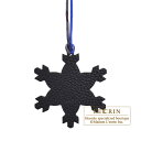 エルメス プティアッシュ 雪の結晶 ブラック/グレー トリヨンクレマンス/ヴォーエプソン HERMES Petit H Snowflake Black/Grey Clemence leather/Epsom leather
