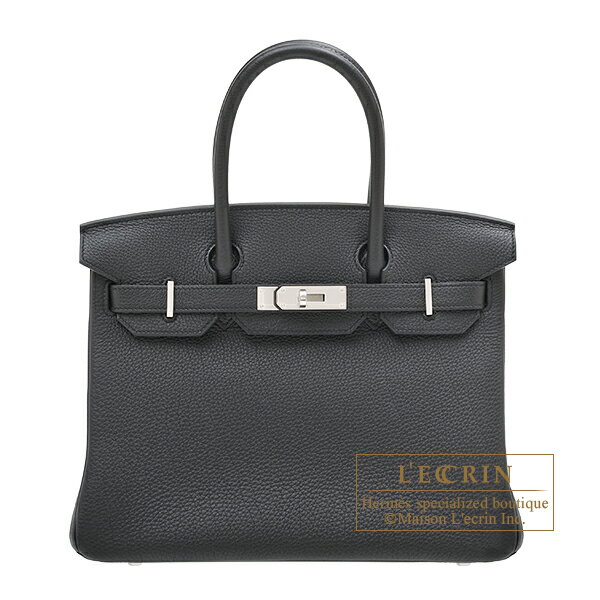 <strong>エルメス</strong>　<strong>バーキン30</strong>　ブラック　トゴ　シルバー金具　HERMES　Birkin bag 30　Black　Togo leather　Silver hardware