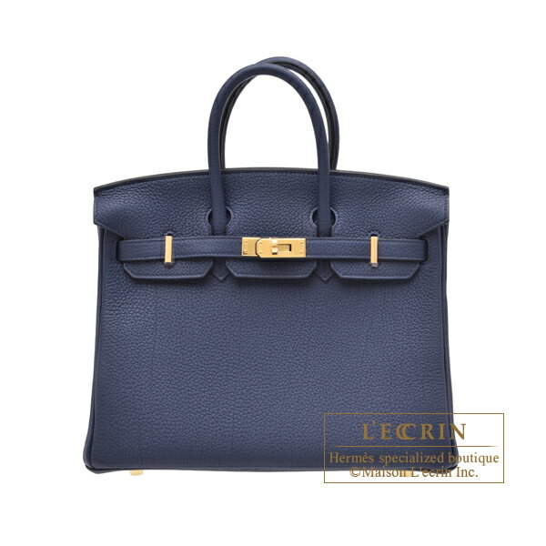 エルメス　バーキン25　ブルーネイビー　トゴ　ゴールド金具　HERMES　Birkin bag 25　Blue navy　Togo leather　Gold hardware
