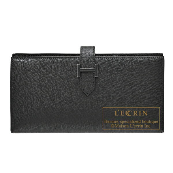 エルメス　ベアンスフレモノクローム　ソーブラック　ブラック　マダム　ブラック金具　HERMES　Bearn Soufflet Monochrome　So-black　Black　Madame leather　Black hardware