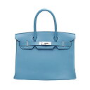 エルメス　バーキン30　ターコイズ　シェヴルミゾル　シルバー金具　HERMES BIRKIN 30