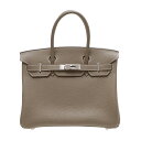 ᥹С30ȡסȥС񡡡Luxury Brand SelectionۡHermes Birkin bag 30EtoupeTaupe grey Togo leatherSilver hardware