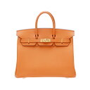 エルメス　バーキン25　オレンジ　ヴォーエプソン　ゴールド金具　HERMES BIRKIN 25　【Luxury Brand Selection】...