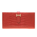 GX@xAXt@uCY@NR_C@AQ[^[@S[h@yLuxury Brand Selectionz@Hermes Bearn wallet with gusset@Braise/Bright red Alligator crocodile skin@Gold hardware