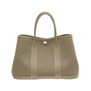 ڳŷ5OFFۡ᥹ǥѡƥTPMȡסȥ륪ե֥åե롡Luxury Brand SelectionۡHermes Garden Party bag TPMEtoupeTaupe grey Cotton canvas with buffalo leather