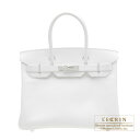 エルメス　バーキン30　ホワイト　ヴォーエプソン　シルバー金具　　Hermes Birkin bag 30　White Epsom leather　Silver hardware凛とした品格溢れるホワイトビューティー！！