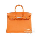 إ᥹󥸡٤ȾΤ륨᥹ɽ͵顼ΥС󡪡᥹С25󥸡ȥС񡡡Luxury Brand SelectionۡHermes Birkin bag 25Orange Togo leatherSilver hardware