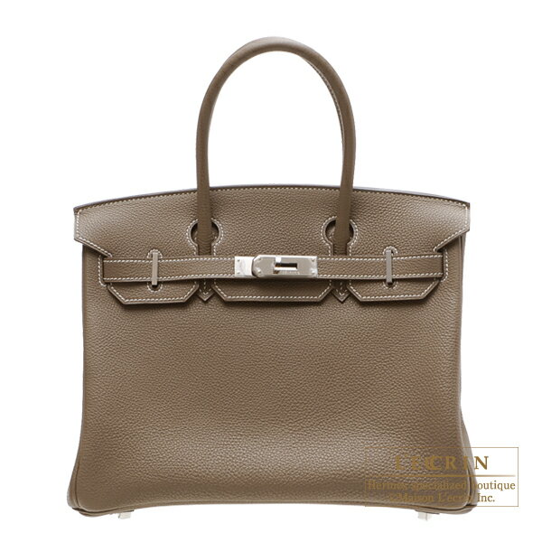 エルメス　バーキン30　エトープ　トゴ　シルバー金具　【Luxury Brand Selection】　Hermes Birkin bag 30　Etoupe/Taupe grey Togo leather　Silver hardware