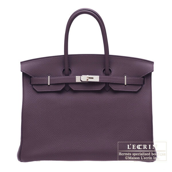 エルメス　バーキン35　レザン　トゴ　シルバー金具　【Luxury Brand Selection】　Hermes Birkin bag 35　Raisin/Purple Togo leather　Silver hardware