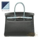 Ȥ߹碌֥롼ǥߥΥڥʥС٤ޤڥڥ륪ۡ᥹С35֥롼ǥ롡ȥ󥯥ޥ󥹡С񡡡Luxury Brand SelectionۡHermes Birkin bag 35Bi-color Indigo blueCiel Clemence leatherSilver hardware